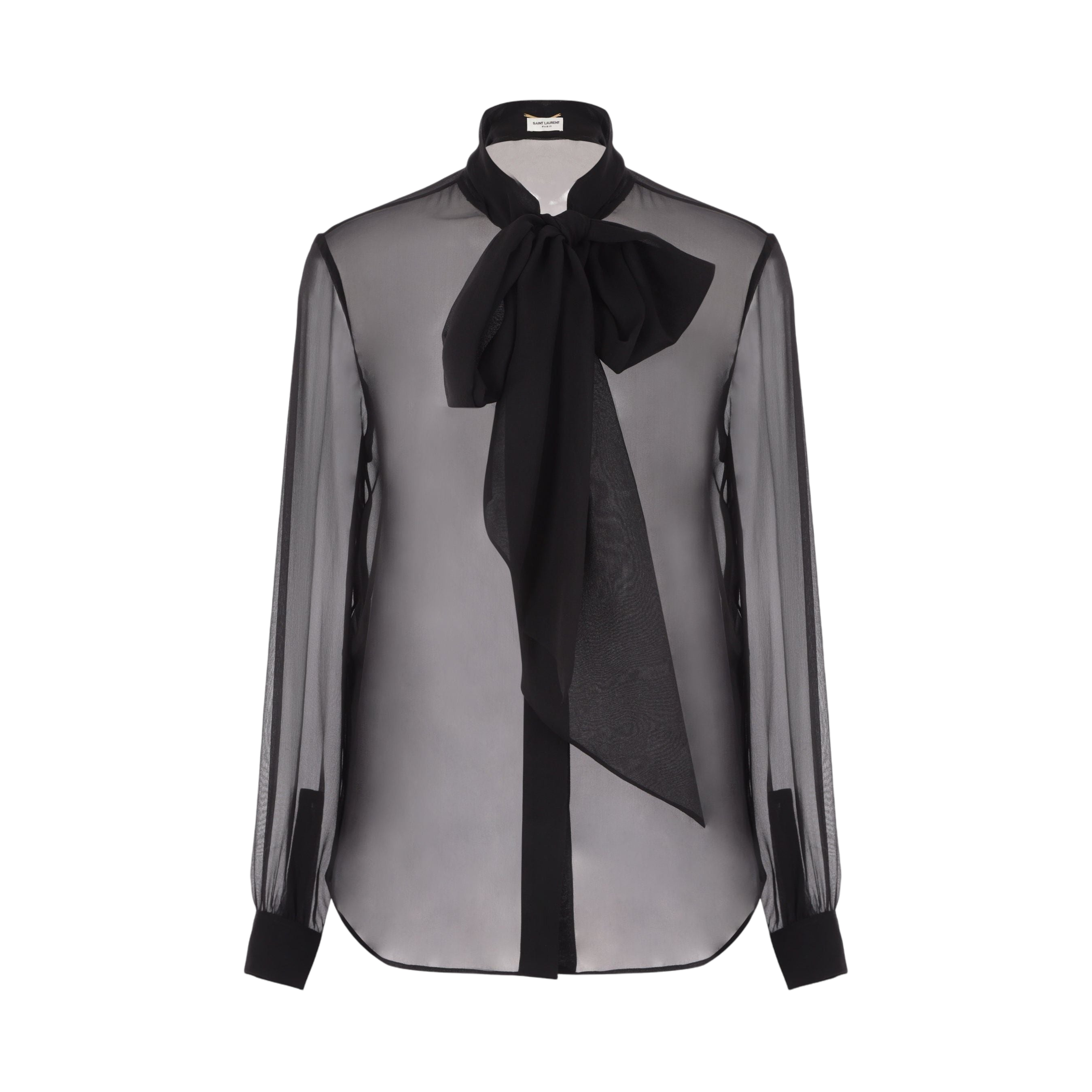 Silk Biologic Muslin Shirt-SAINT LAURENT-JOHN JULIA