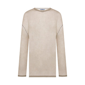 Silk Blend Oversized T-shirt-PRADA-JOHN JULIA