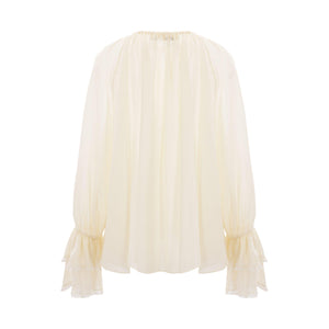 Silk Georgette Blouse-CHLOÉ-JOHN JULIA