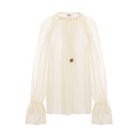 Silk Georgette Blouse-CHLOÉ-JOHN JULIA