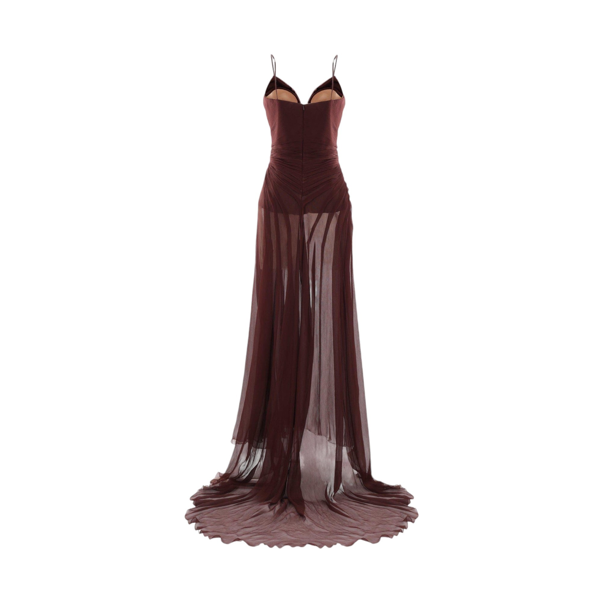 Silk Georgette Long Dress-ERMANNO SCERVINO-JOHN JULIA