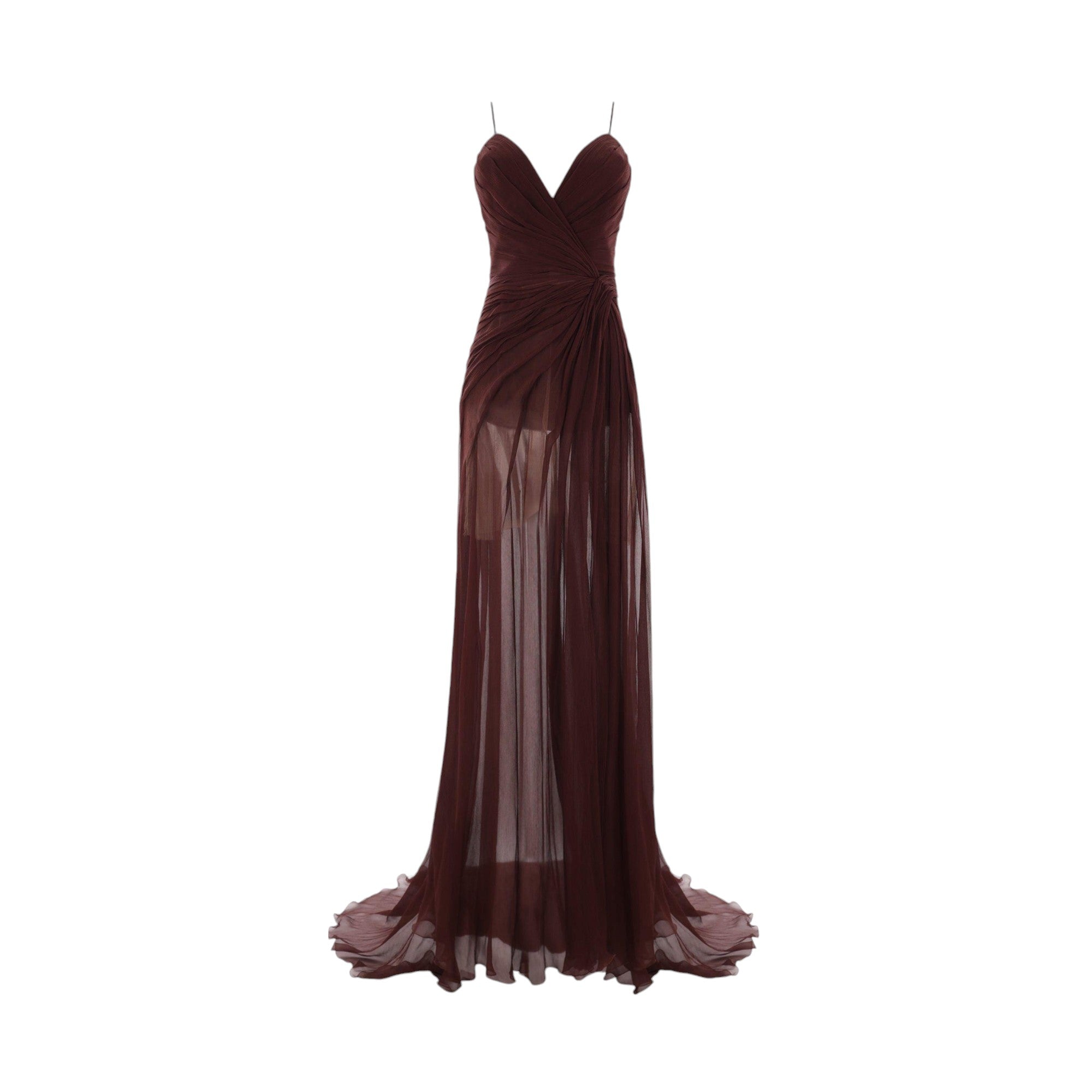 Silk Georgette Long Dress-ERMANNO SCERVINO-JOHN JULIA