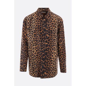 Silk Leopard-print Oversized Shirt-SAINT LAURENT-JOHN JULIA