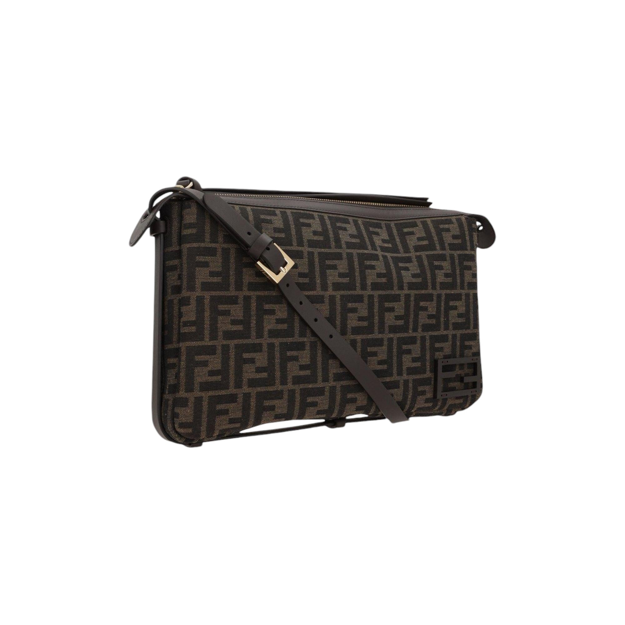 Simply Fendi Medium FF Jacquard Shoulder Bag-FENDI-JOHN JULIA