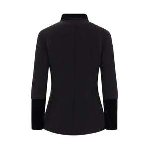 Single-Breasted Cady Jacket-GIORGIO ARMANI-JOHN JULIA