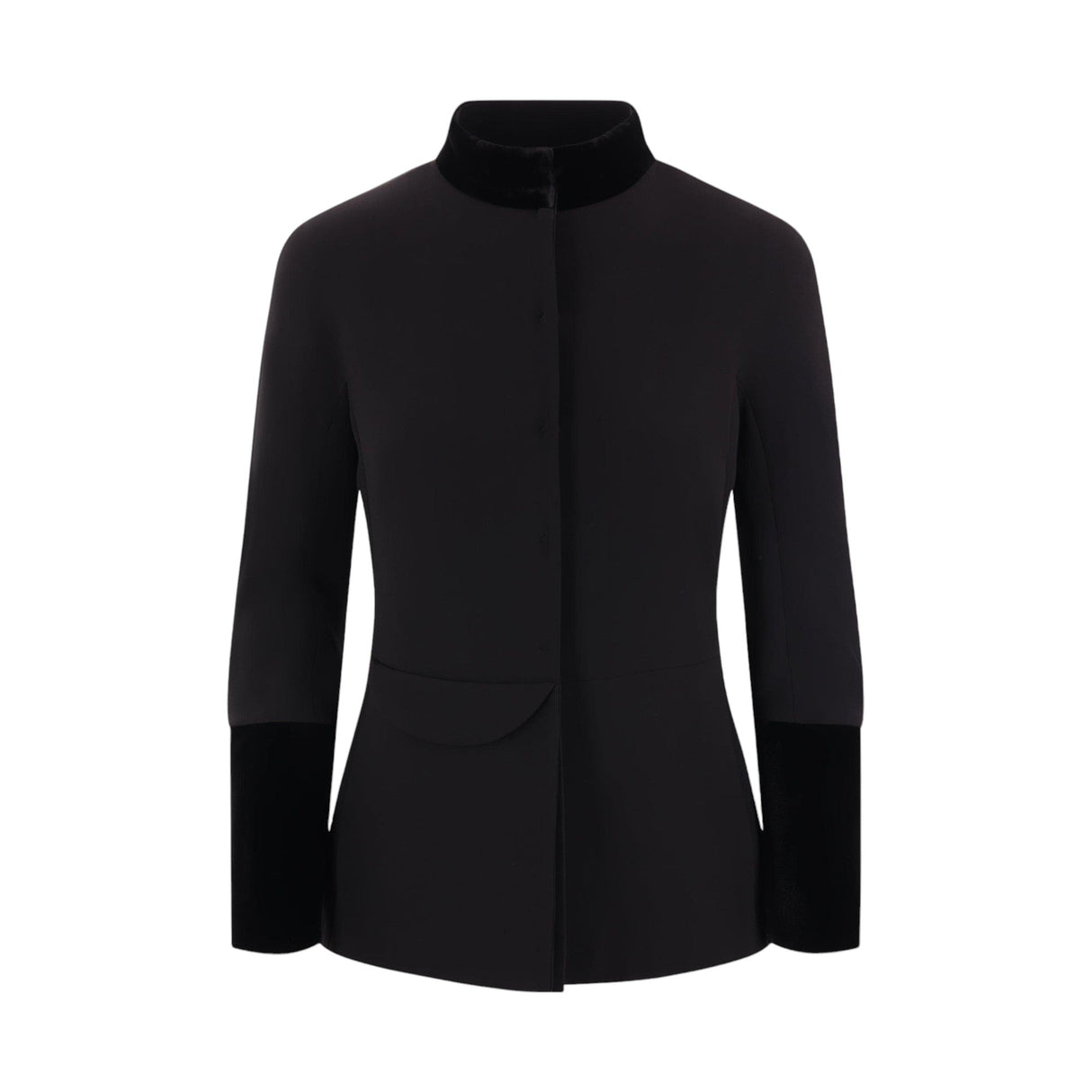 Single-Breasted Cady Jacket-GIORGIO ARMANI-JOHN JULIA