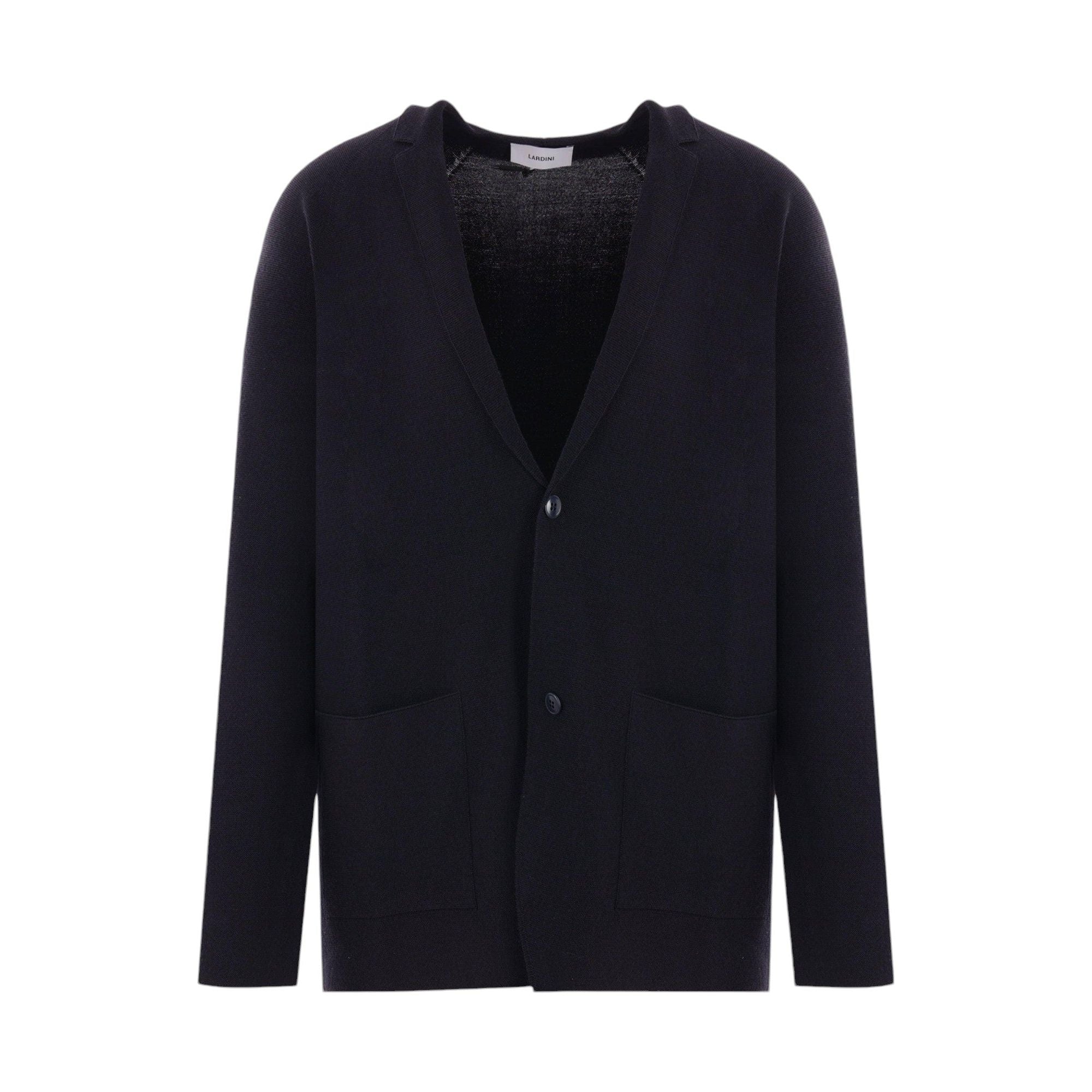 Single-Breasted Wool Silk Cashmere Jacket-LARDINI-JOHN JULIA