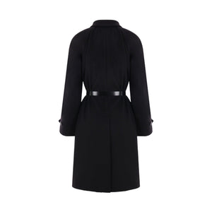 Single-breasted Cashmere Coat-PRADA-JOHN JULIA