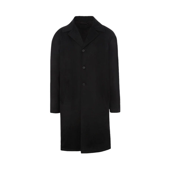 Single-breasted Cashmere Coat-PRADA-JOHN JULIA