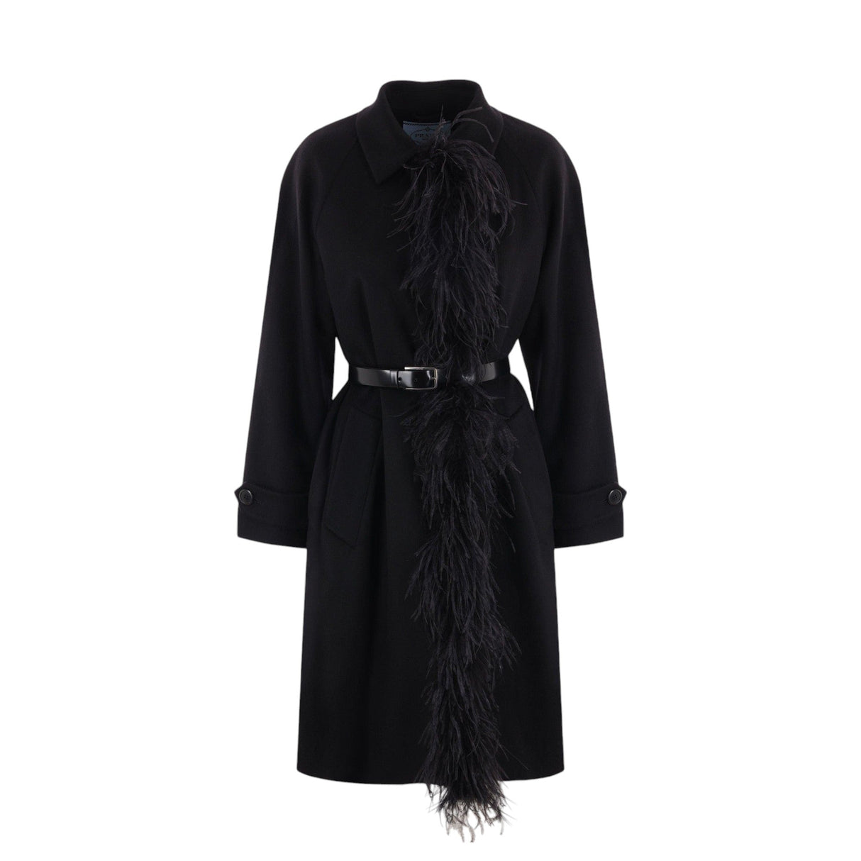 Single-breasted Cashmere Coat-PRADA-JOHN JULIA