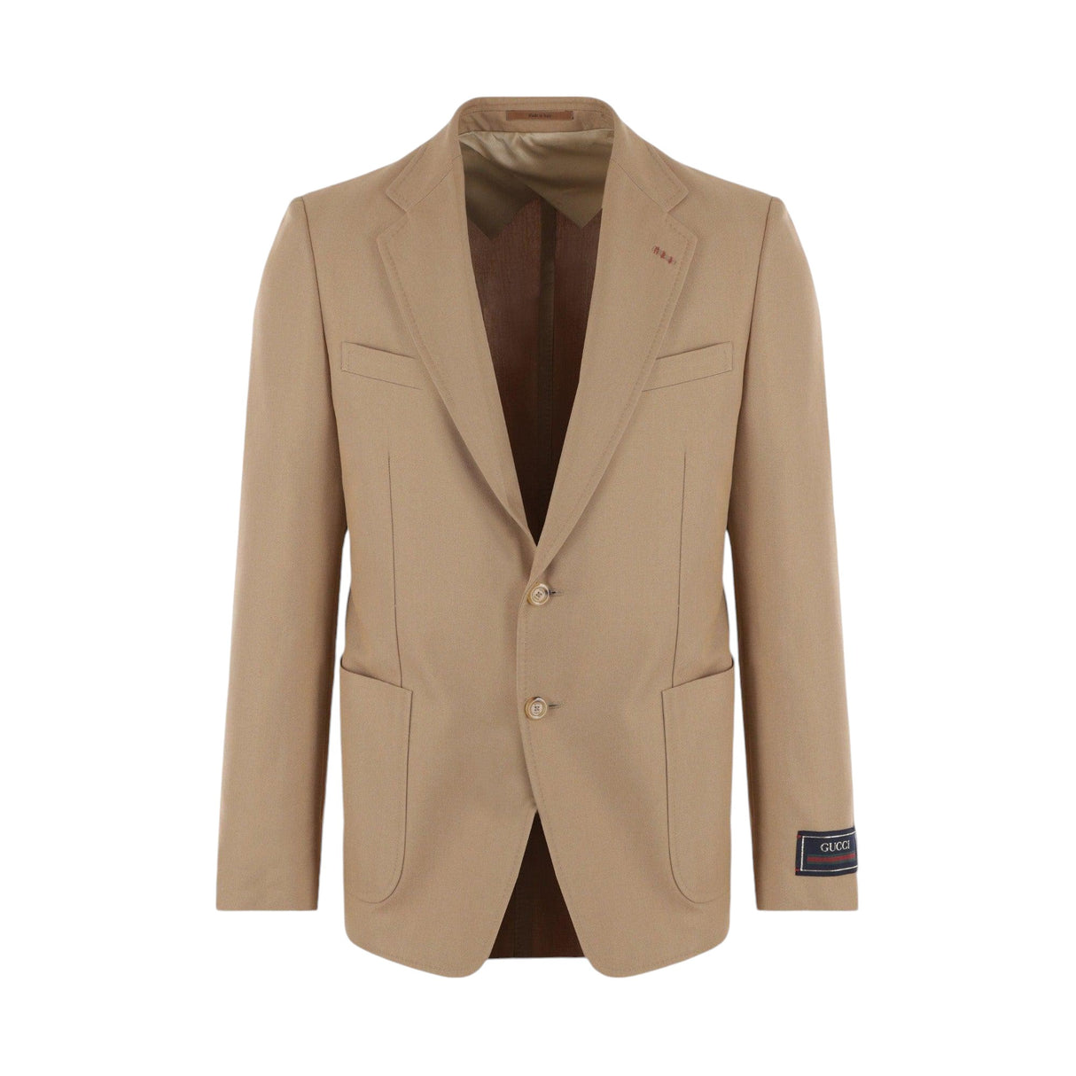 Single-breasted Cotton Gabardine Jacket-GUCCI-JOHN JULIA