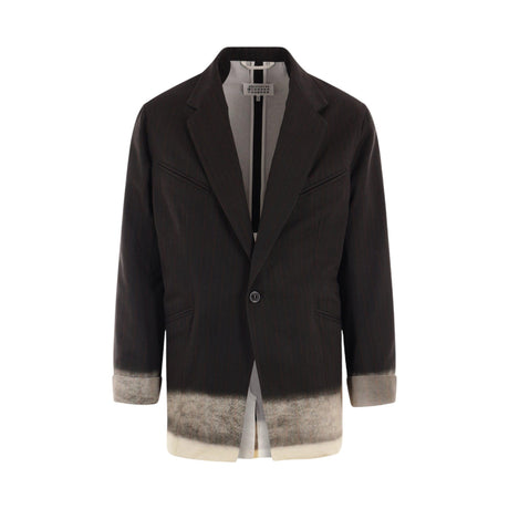 Single-breasted Cotton Jacket-MAISON MARGIELA-JOHN JULIA