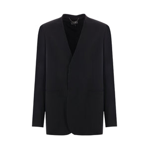 Single-breasted Gabardine Jacket-MM6 MAISON MARGIELA-JOHN JULIA