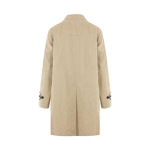 Single-breasted Gabardine Overcoat-BURBERRY-JOHN JULIA