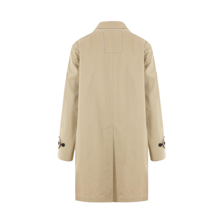 Single-breasted Gabardine Overcoat-BURBERRY-JOHN JULIA