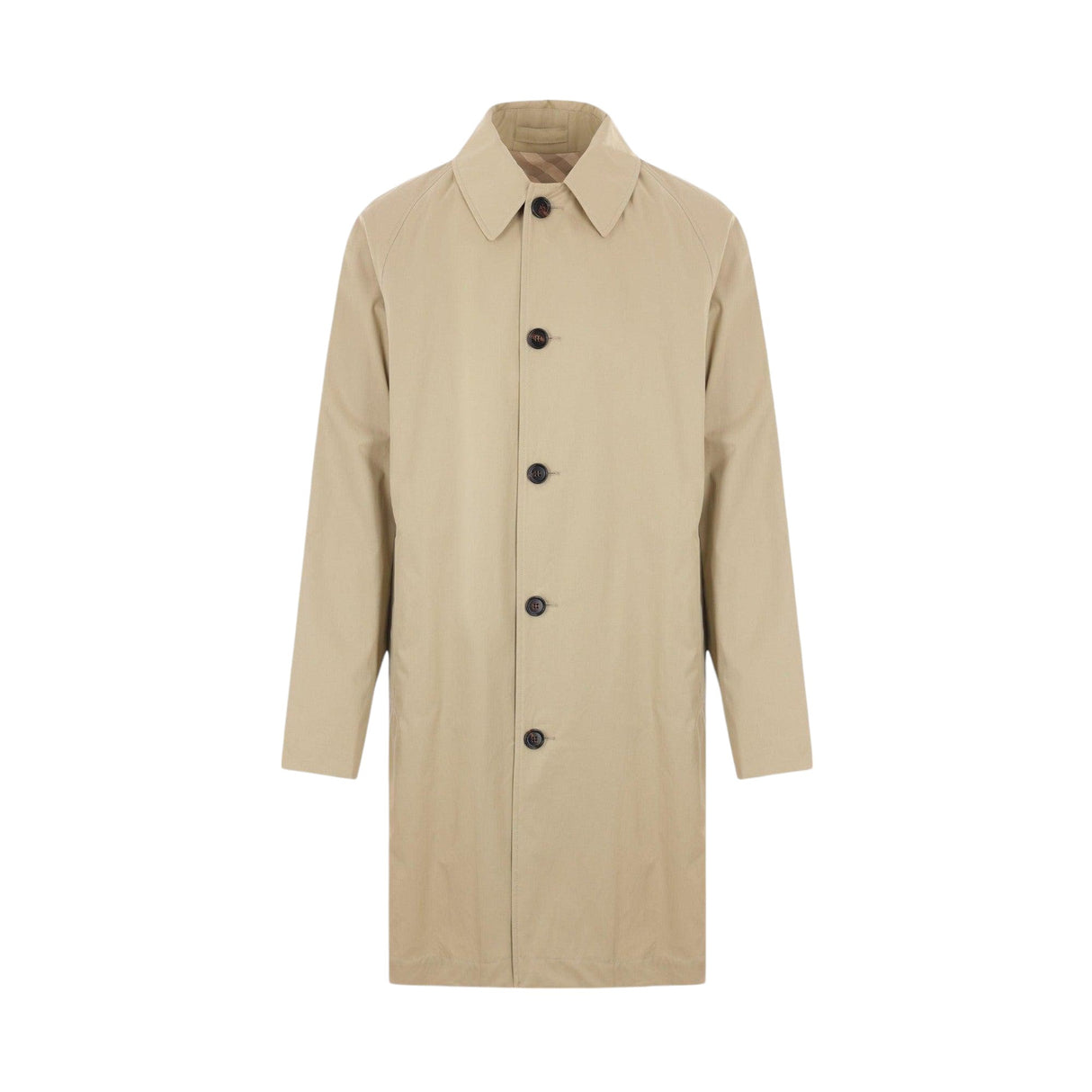 Single-breasted Gabardine Overcoat-BURBERRY-JOHN JULIA