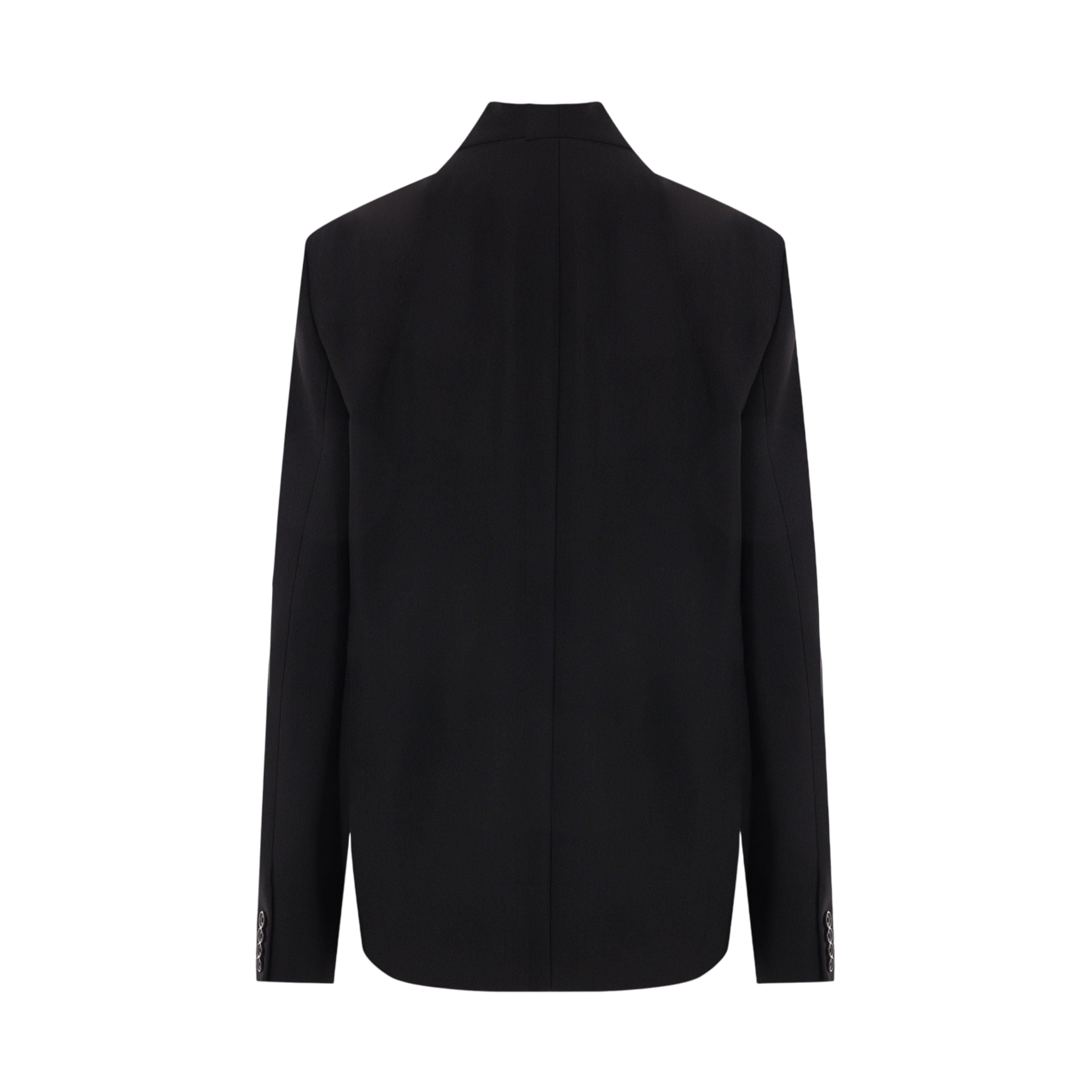 Single-breasted Grain De Poudre Jacket-TOTEME-JOHN JULIA