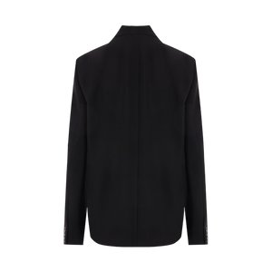 Single-breasted Grain De Poudre Jacket-TOTEME-JOHN JULIA