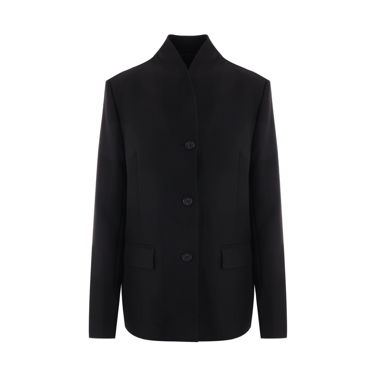 Single-breasted Grain De Poudre Jacket-TOTEME-JOHN JULIA