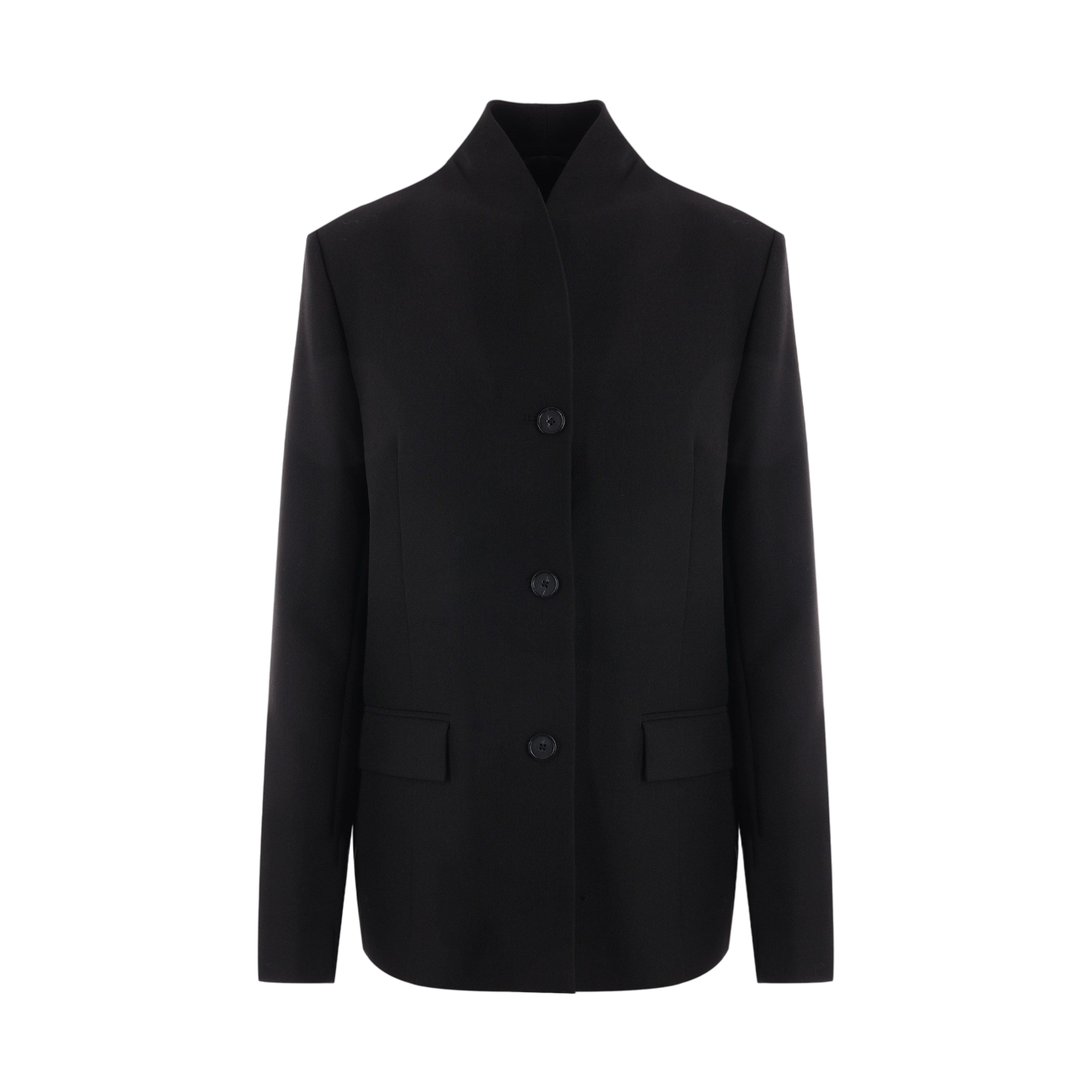 Single-breasted Grain De Poudre Jacket-TOTEME-JOHN JULIA