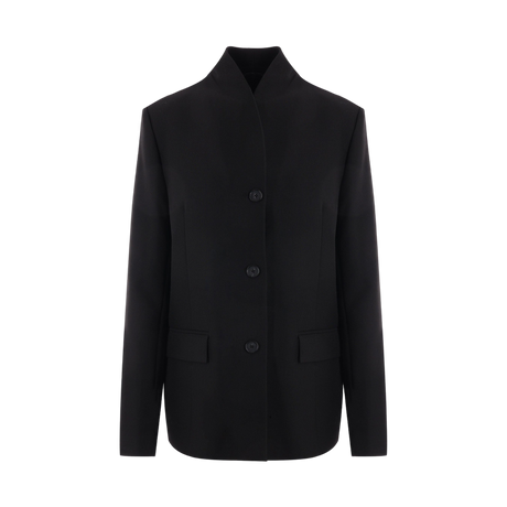 Single-breasted Grain De Poudre Jacket-TOTEME-JOHN JULIA