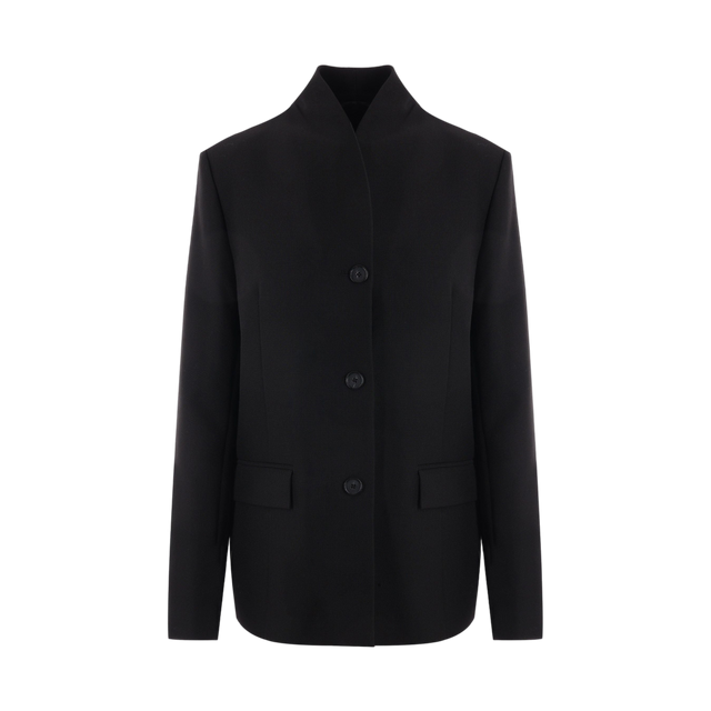 Single-breasted Grain De Poudre Jacket-TOTEME-JOHN JULIA