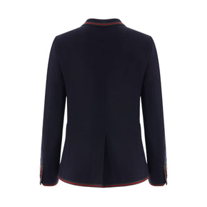 Single-breasted Jersey Jacket-GUCCI-JOHN JULIA