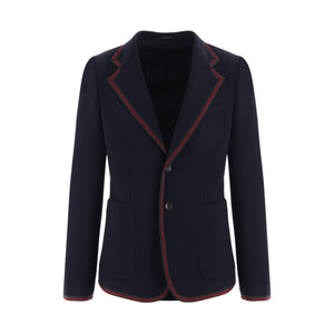 Single-breasted Jersey Jacket-GUCCI-JOHN JULIA