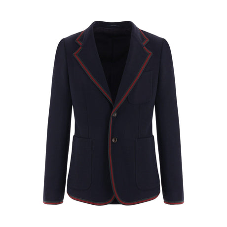 Single-breasted Jersey Jacket-GUCCI-JOHN JULIA