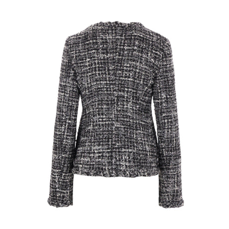 Single-breasted Melange Tweed Jacket-VALENTINO GARAVANI-JOHN JULIA