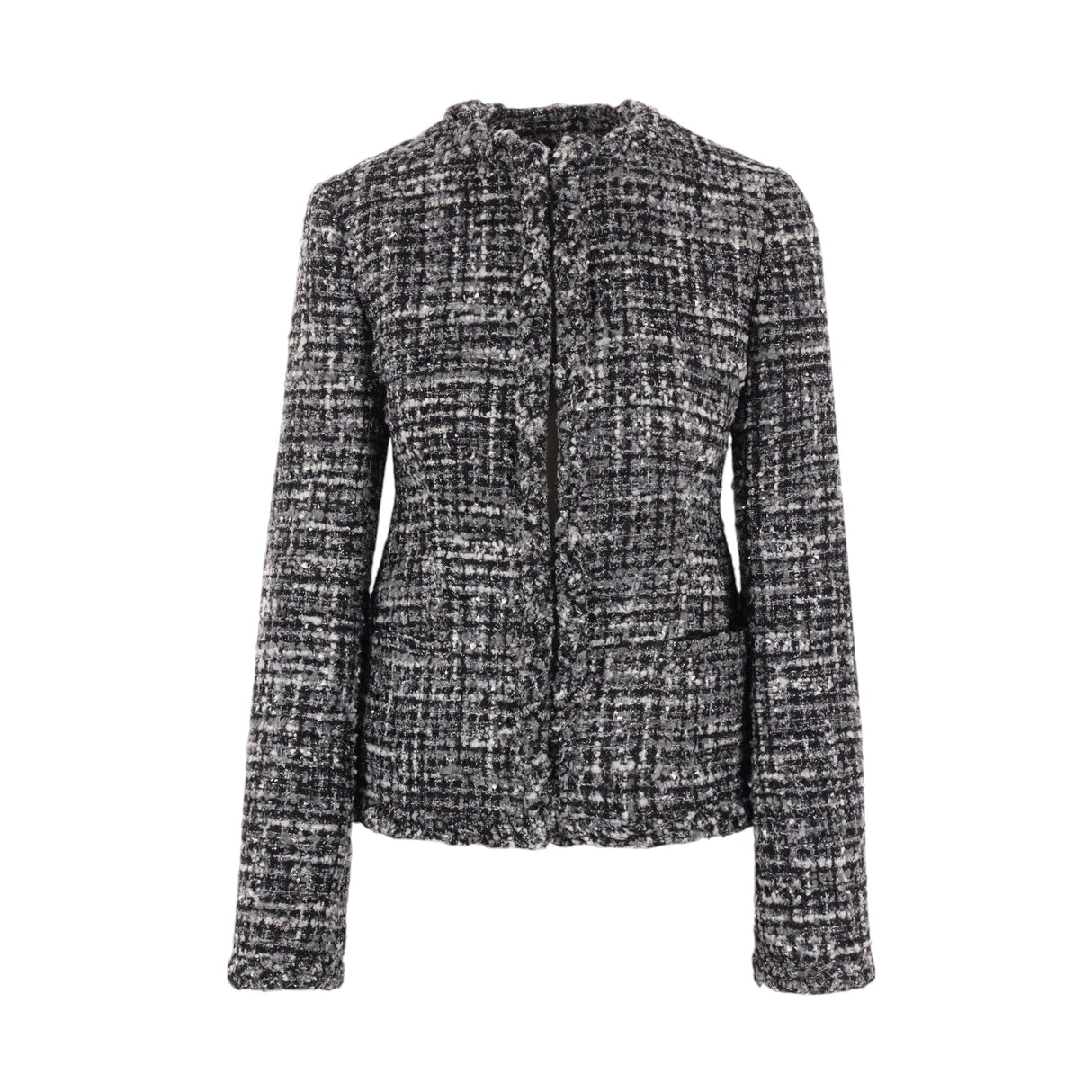 Single-breasted Melange Tweed Jacket-VALENTINO GARAVANI-JOHN JULIA