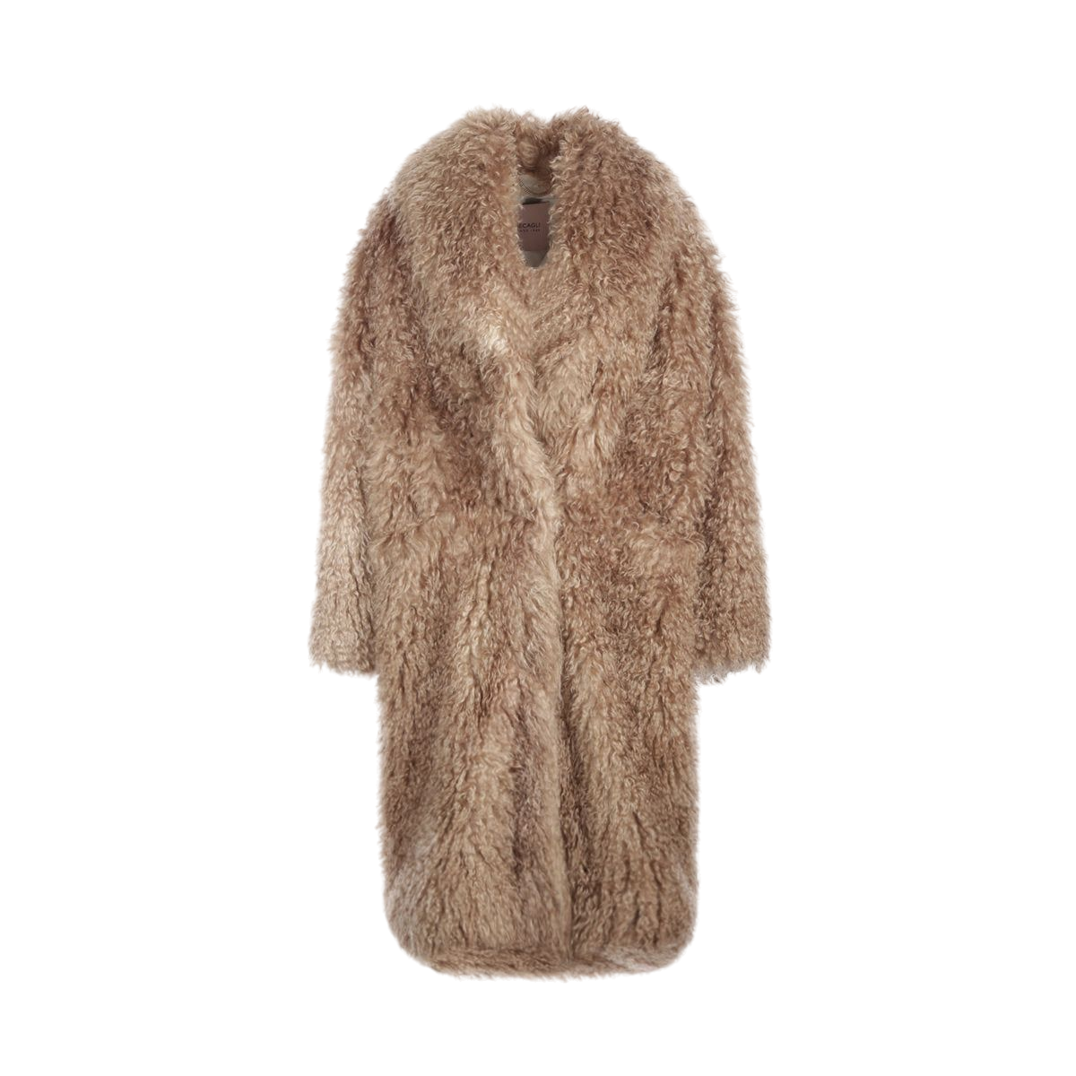 Single-breasted Mohair Blend Fur Oversize Coat-BECAGLI-JOHN JULIA