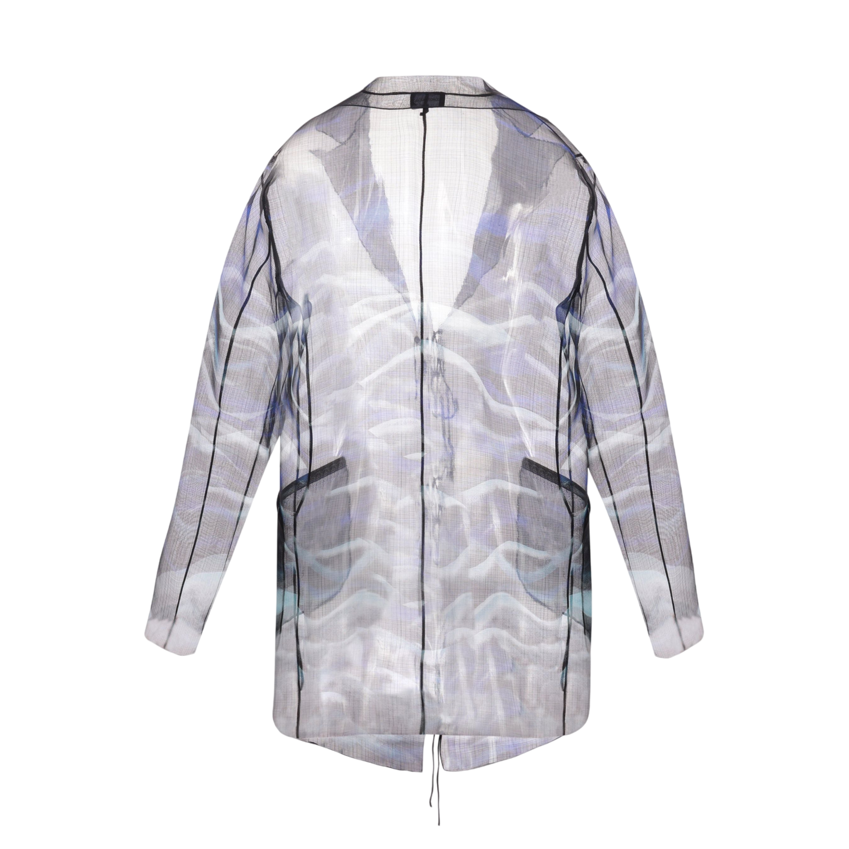 Single-breasted Organza Silk Jacket-GIORGIO ARMANI-JOHN JULIA