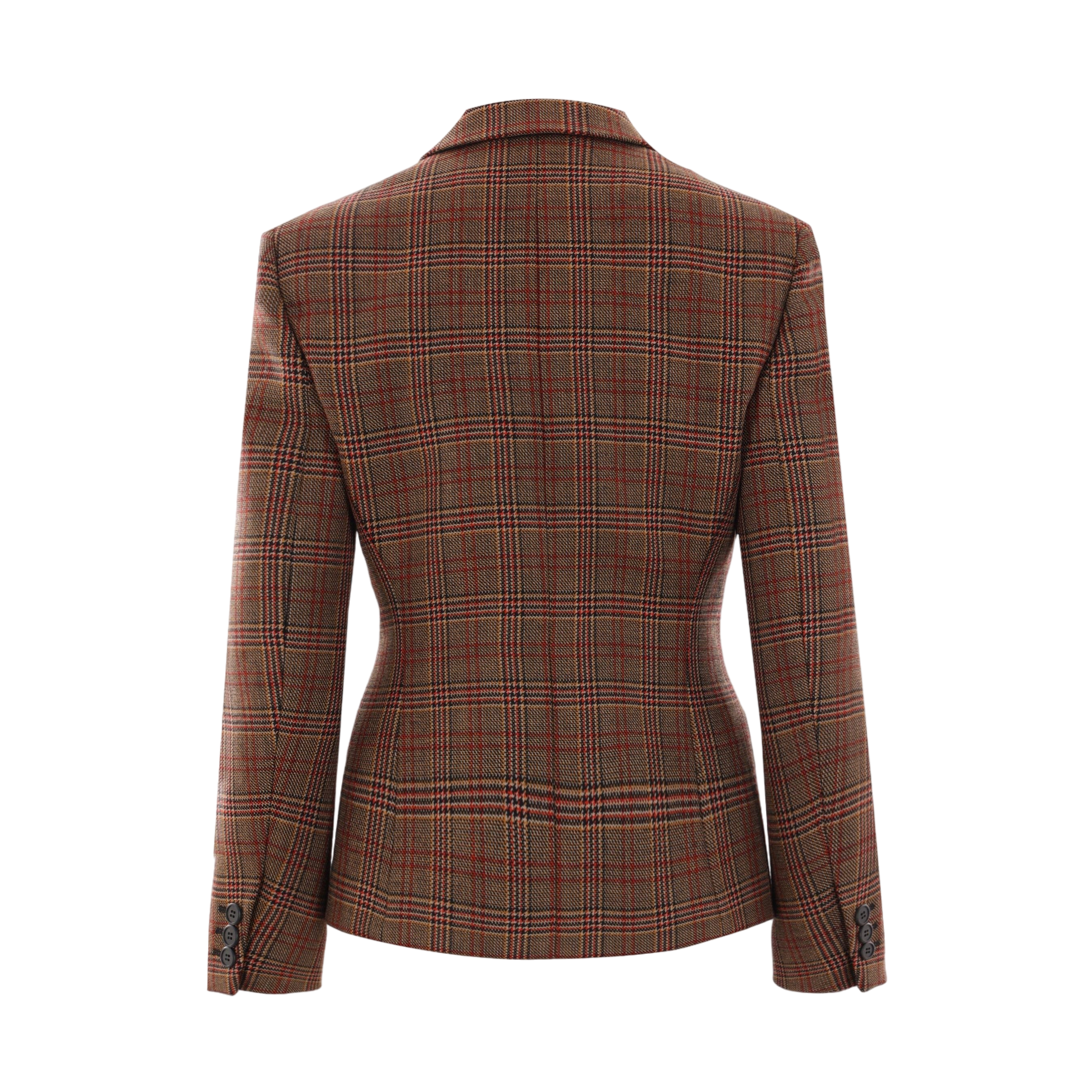 Single-breasted Prince Of Wales Wool Jacket-PRADA-JOHN JULIA