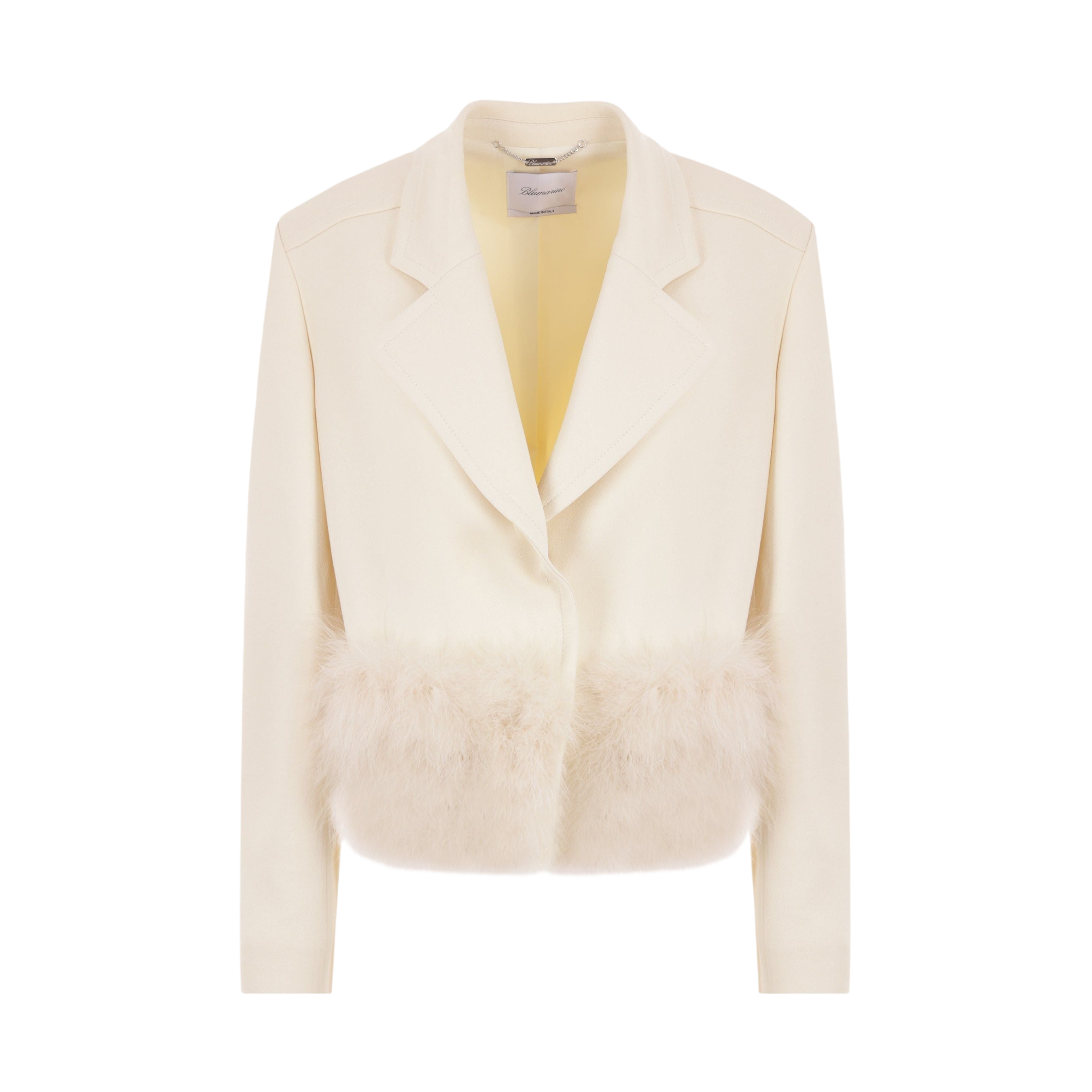 Single-breasted Sablé Jacket-BLUMARINE-JOHN JULIA