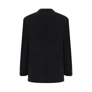 Single-breasted Twill Jacket-BOTTEGA VENETA-JOHN JULIA