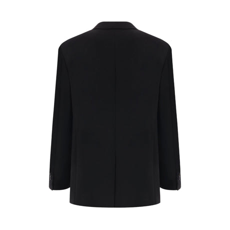 Single-breasted Twill Jacket-BOTTEGA VENETA-JOHN JULIA