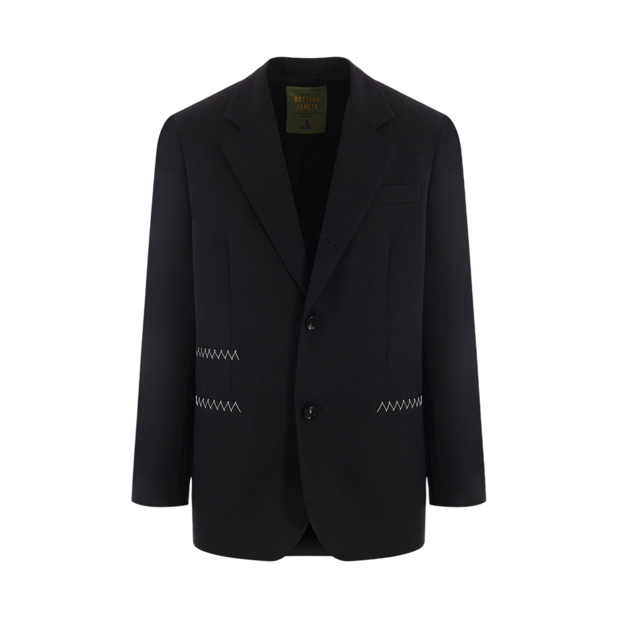 Single-breasted Twill Jacket-BOTTEGA VENETA-JOHN JULIA