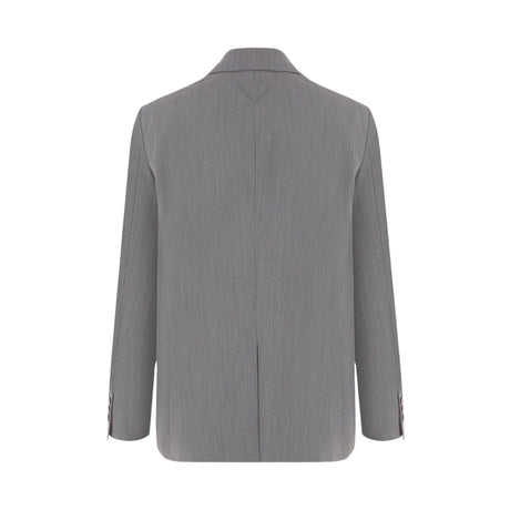 Single-breasted Wool and Mohair Jacket-PRADA-JOHN JULIA