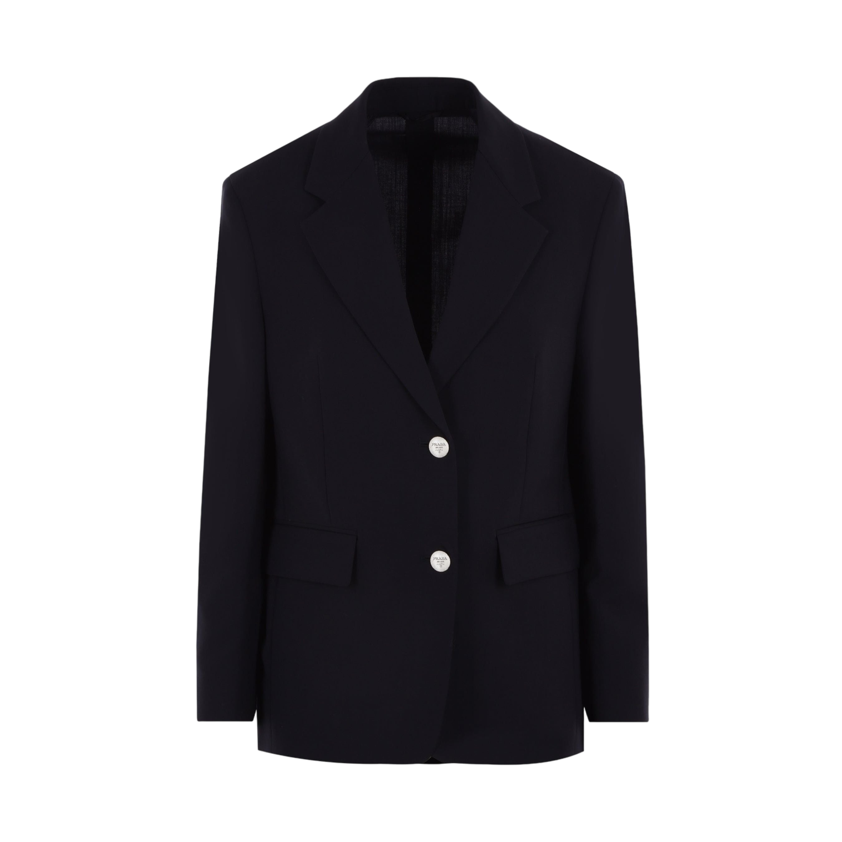 Single-breasted Wool and Mohair Jacket-PRADA-JOHN JULIA