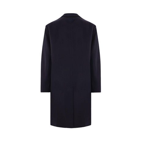 Single-breasted Wool Coat-PRADA-JOHN JULIA