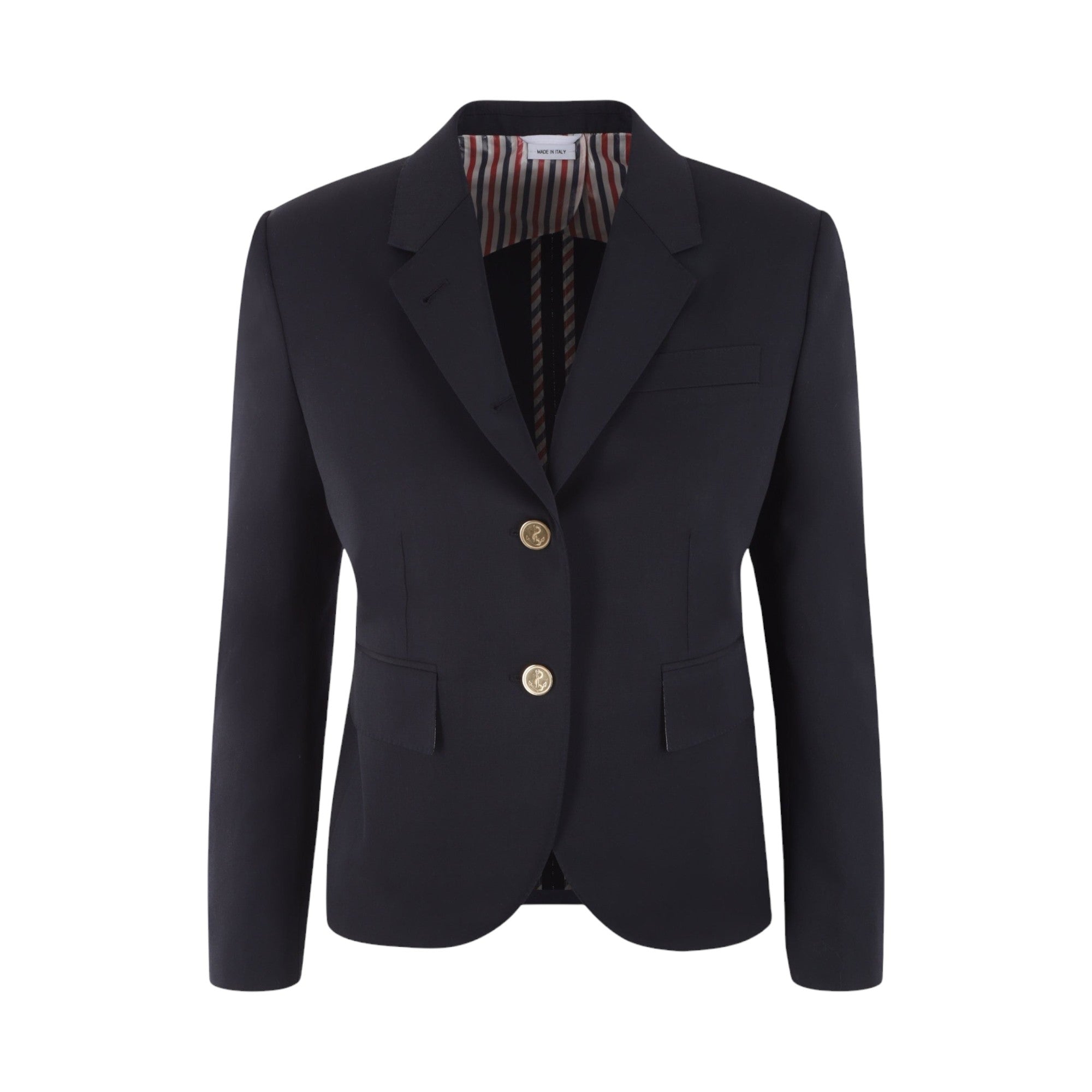 Single-breasted Wool Gabardine Jacket-THOM BROWNE-JOHN JULIA