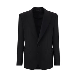 Single-breasted Wool Jacket-DOLCE & GABBANA-JOHN JULIA