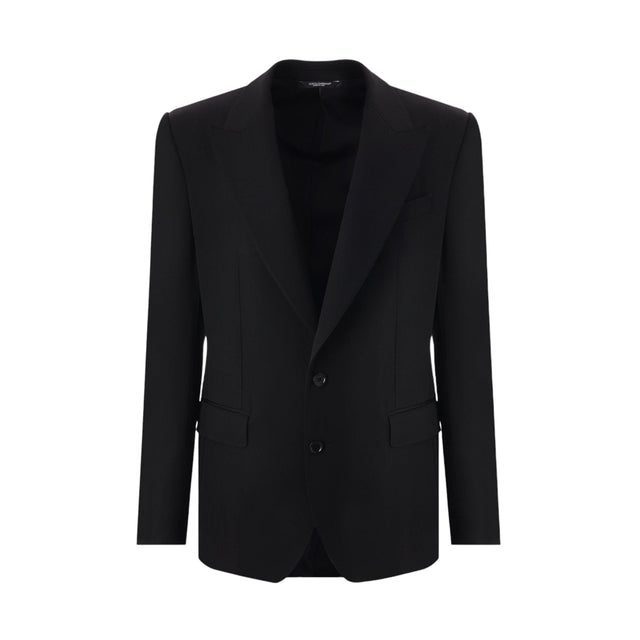 Single-breasted Wool Jacket-DOLCE & GABBANA-JOHN JULIA