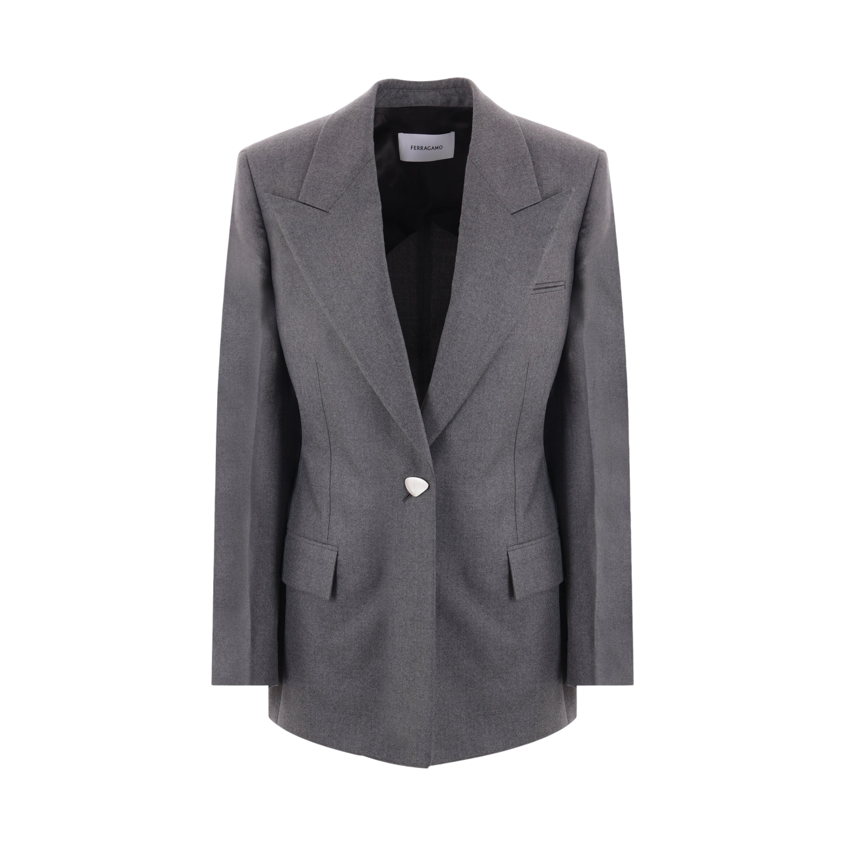 Single-breasted Wool Jacket-FERRAGAMO-JOHN JULIA