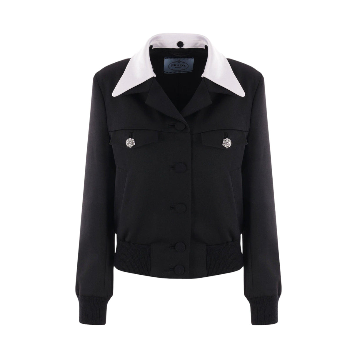 Single-breasted Wool Jacket-PRADA-JOHN JULIA