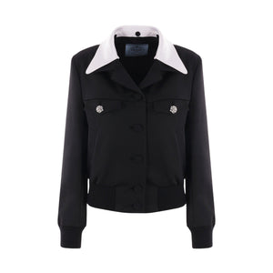 Single-breasted Wool Jacket-PRADA-JOHN JULIA