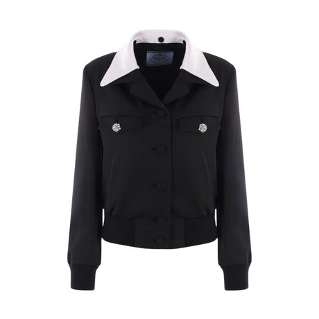 Single-breasted Wool Jacket-PRADA-JOHN JULIA