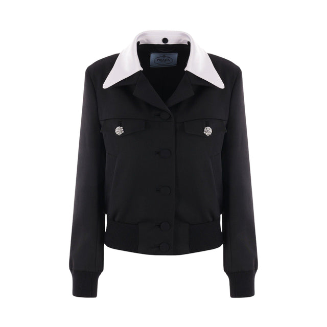 Single-breasted Wool Jacket-PRADA-JOHN JULIA