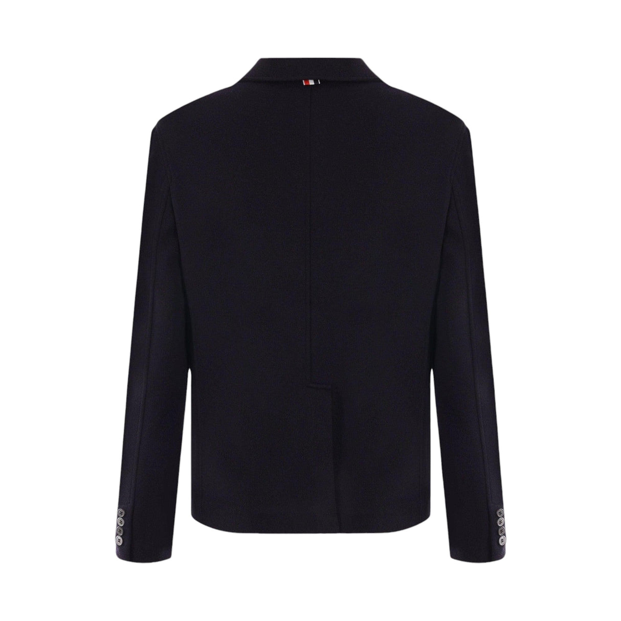 Single-breasted Wool Knit Jacket-THOM BROWNE-JOHN JULIA